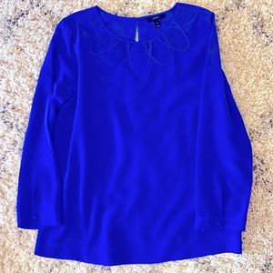J.CREW BLOUSE | SILK | BLUE | SIZE 4 | SPRING 2014